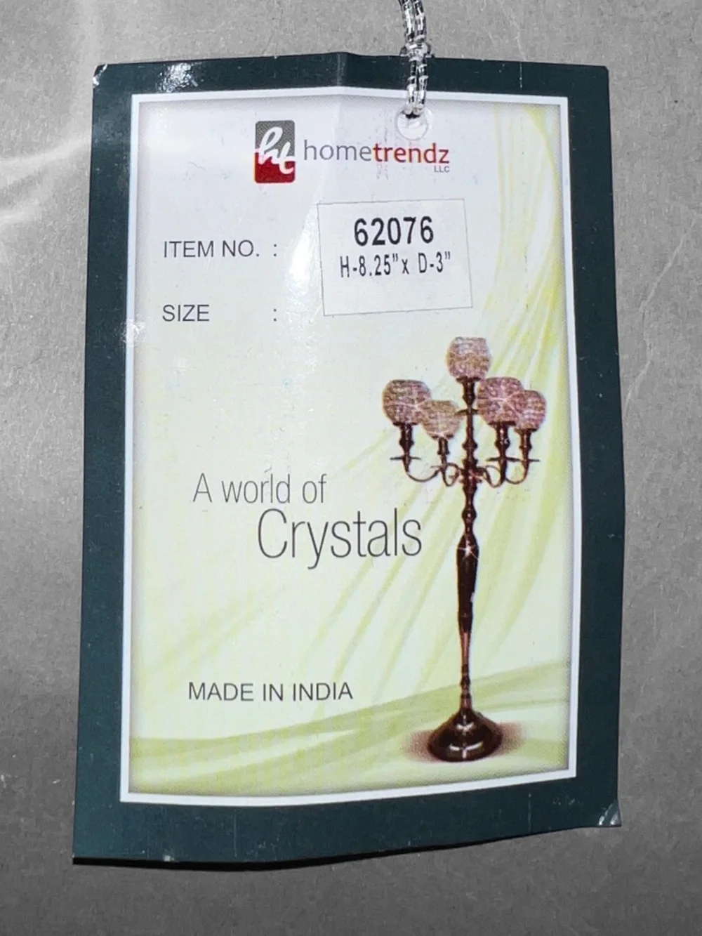 HomeTrendz 2 Square Crystal Pedestal Candle Holders